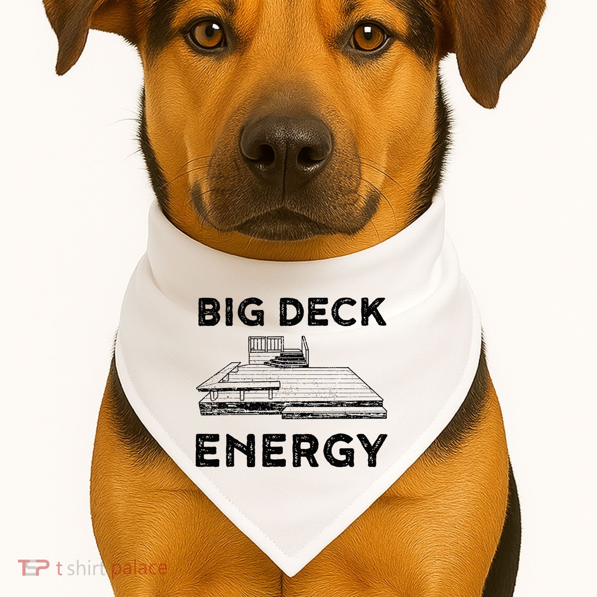 Big Deck Energy Yard Deck Patio Funny USA-Made Doggie Bandana