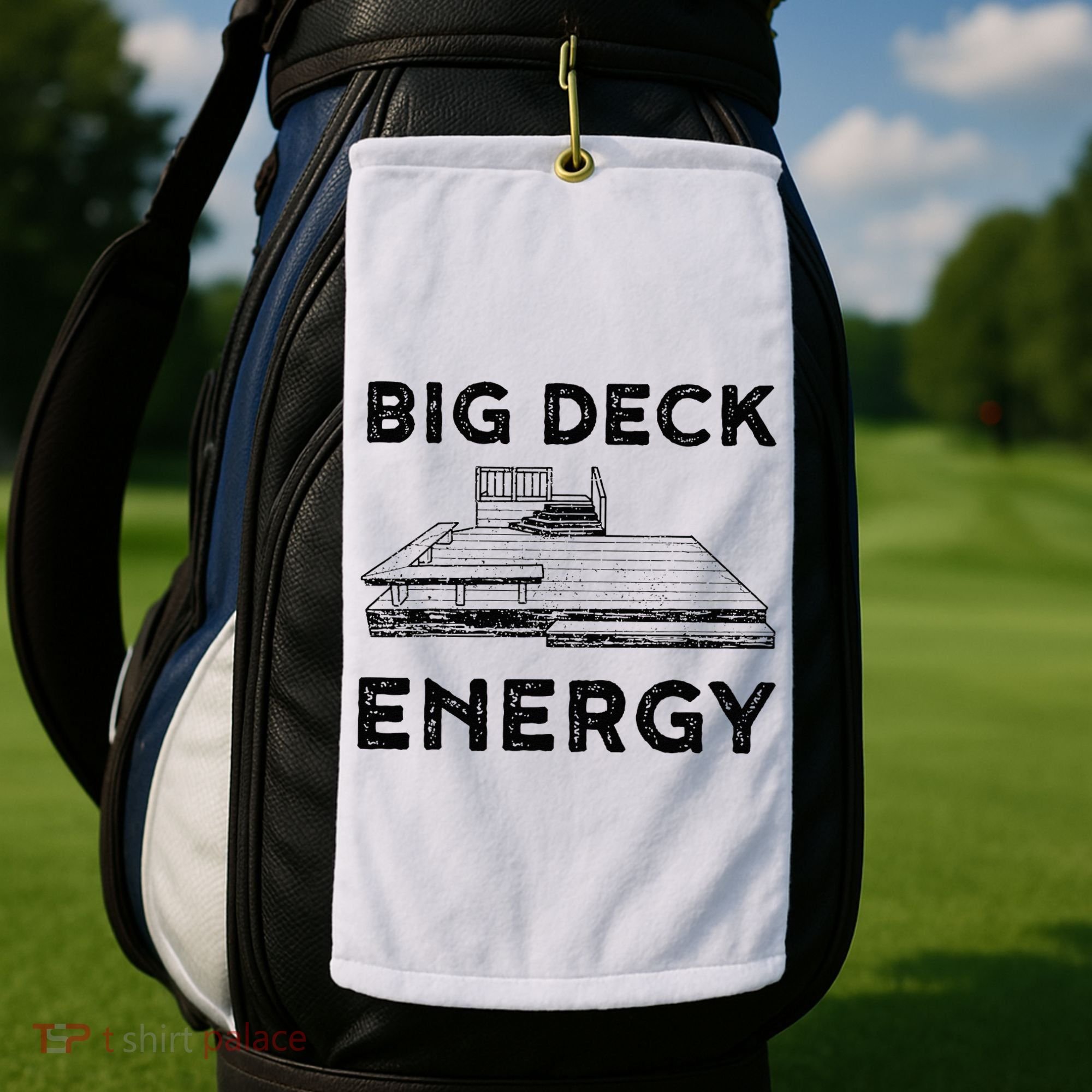 Big Deck Energy Yard Deck Patio Funny Golf Towel