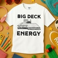Big Deck Energy Yard Deck Patio Funny Kids T-Shirt thumb 3