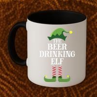 Beer Drinking Elf Matching Family Group Christmas Party Coffee Mug thumb 2
