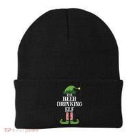 Beer Drinking Elf Matching Family Group Christmas Party Beanie thumb 0