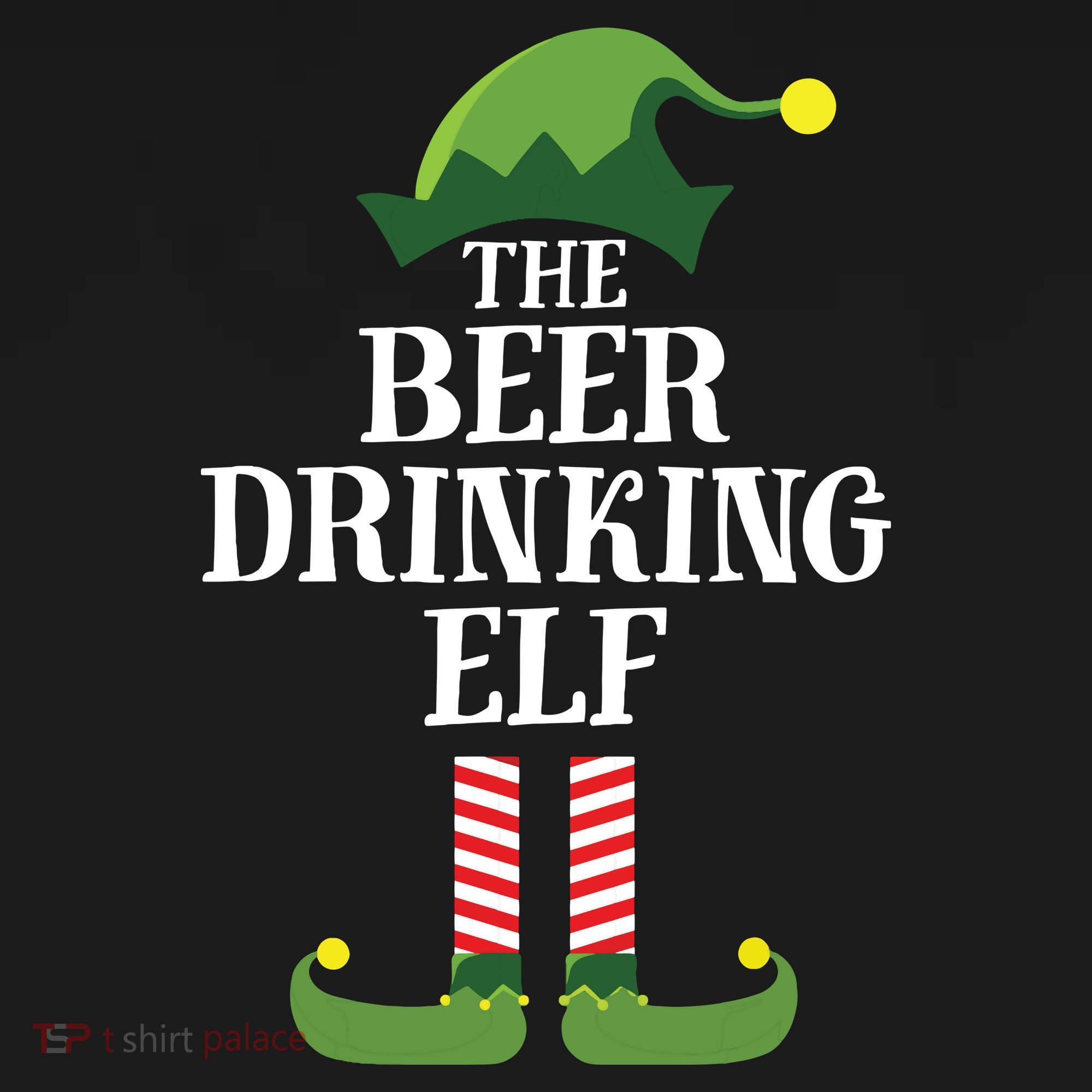 Beer Drinking Elf Matching Family Group Christmas Party Coaster