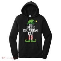 Beer Drinking Elf Matching Family Group Christmas Party Women's Hoodie thumb 0
