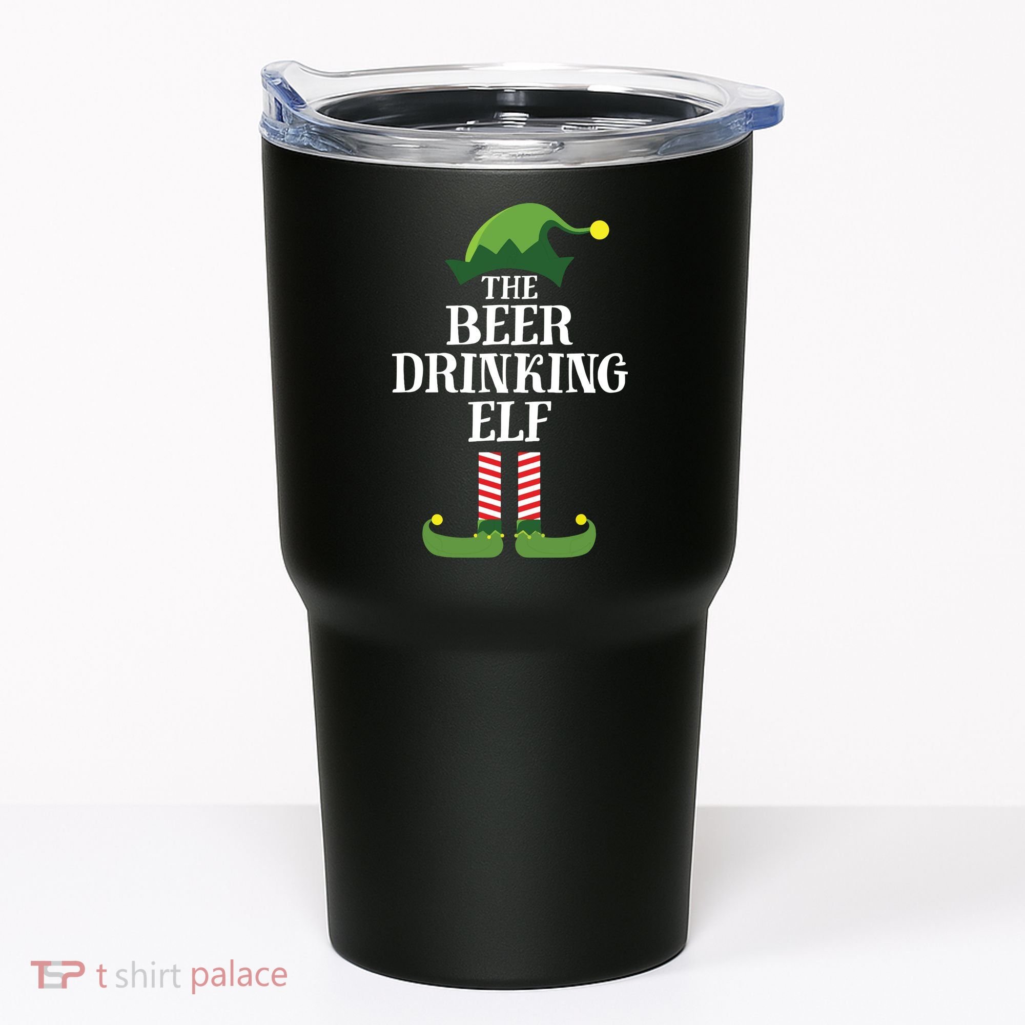 Beer Drinking Elf Matching Family Group Christmas Party Tumbler