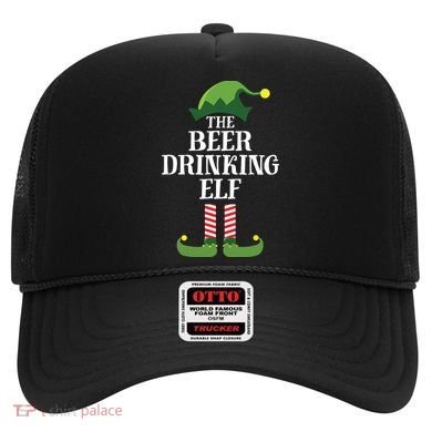 Beer Drinking Elf Matching Family Group Christmas Party Hat