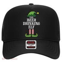 Beer Drinking Elf Matching Family Group Christmas Party Hat thumb 0