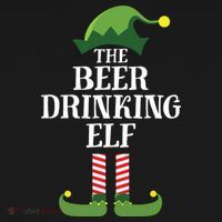 Beer Drinking Elf Matching Family Group Christmas Party Kids Sweatshirt thumb 2