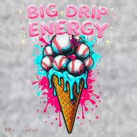Big Drip Energy Ice Cream Baseball Funny Summer Vibes The Baniff Cuffed Pom Beanie thumb 2