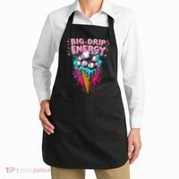 Big Drip Energy Ice Cream Baseball Funny Summer Vibes Apron thumb 2