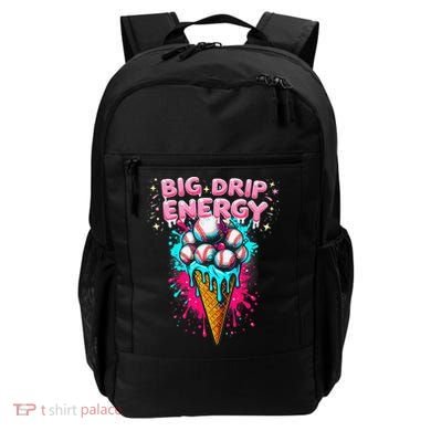 Big Drip Energy Ice Cream Baseball Funny Summer Vibes Backpack