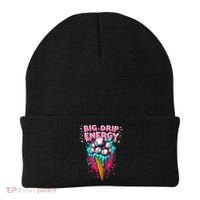 Big Drip Energy Ice Cream Baseball Funny Summer Vibes Beanie thumb 0