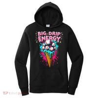 Big Drip Energy Ice Cream Baseball Funny Summer Vibes Women's Hoodie thumb 0