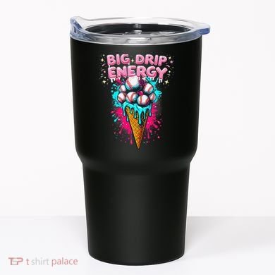 Big Drip Energy Ice Cream Baseball Funny Summer Vibes Tumbler