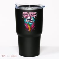 Big Drip Energy Ice Cream Baseball Funny Summer Vibes Tumbler thumb 0