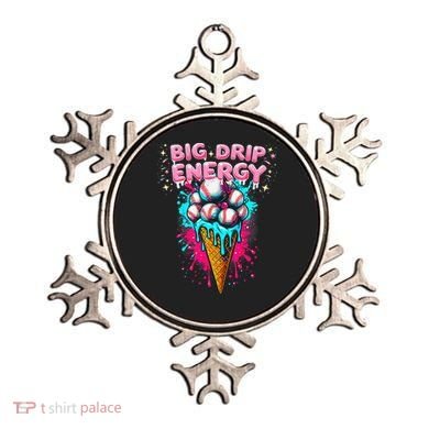 Big Drip Energy Ice Cream Baseball Funny Summer Vibes Ornament