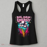 Big Drip Energy Ice Cream Baseball Funny Summer Vibes Women's Tank Top thumb 3