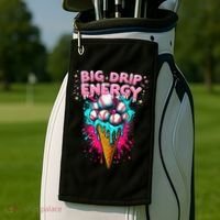 Big Drip Energy Ice Cream Baseball Funny Summer Vibes Golf Towel thumb 2