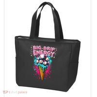 Big Drip Energy Ice Cream Baseball Funny Summer Vibes Tote Bag thumb 3
