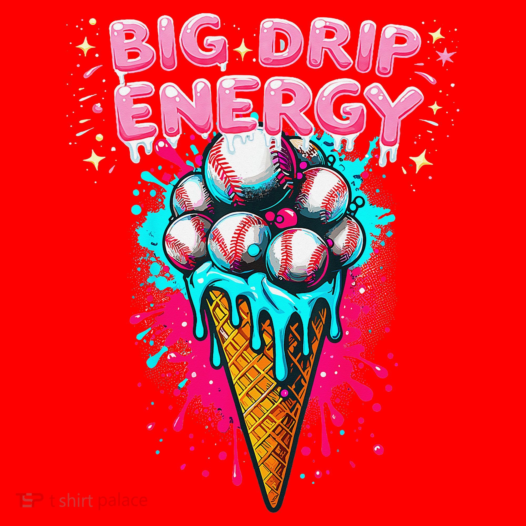 Big Drip Energy Ice Cream Baseball Funny Summer Vibes Santa Hat