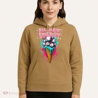 Big Drip Energy Ice Cream Baseball Funny Summer Vibes Hoodie thumb 5