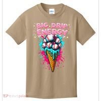 Big Drip Energy Ice Cream Baseball Funny Summer Vibes Kids T-Shirt thumb 0