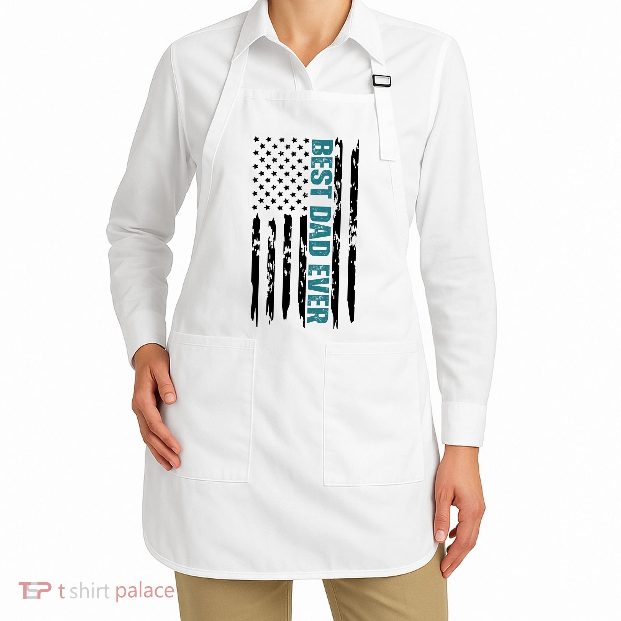Best Dad Ever American Flag Apron