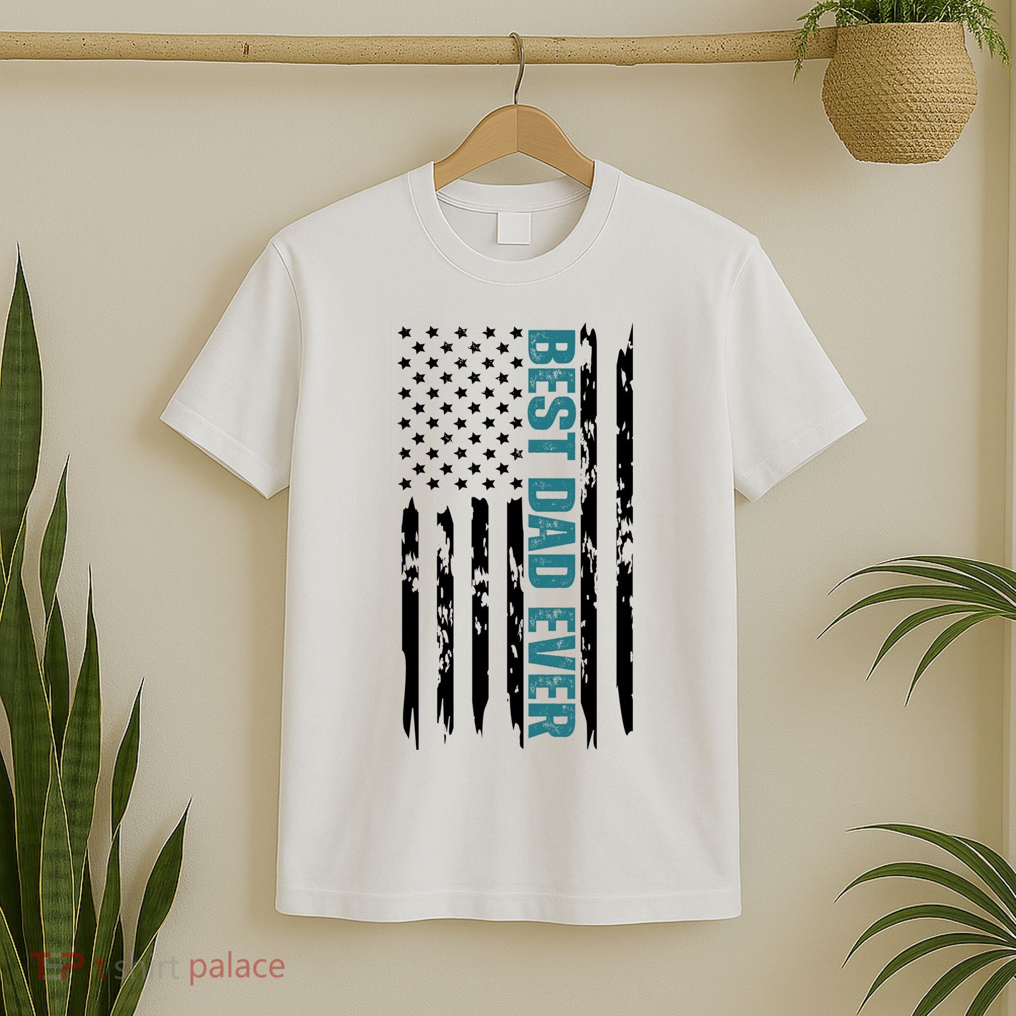 Best Dad Ever American Flag T-Shirt