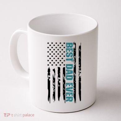 Best Dad Ever American Flag Coffee Mug