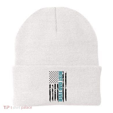 Best Dad Ever American Flag Beanie