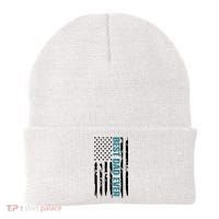 Best Dad Ever American Flag Beanie thumb 0