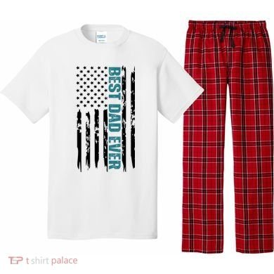 Best Dad Ever American Flag Pajama Set