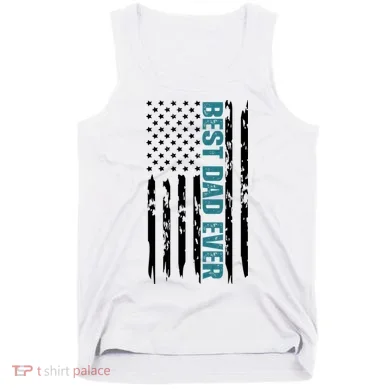 Best Dad Ever American Flag Tank Top