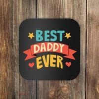 Best Daddy Ever Cute Fathers Day Gift Coaster thumb 0