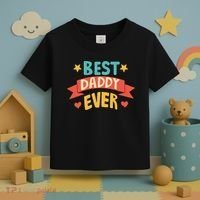 Best Daddy Ever Cute Fathers Day Gift Toddler T-Shirt thumb 3