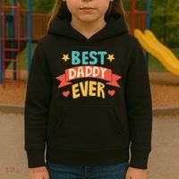 Best Daddy Ever Cute Fathers Day Gift Kids Hoodie thumb 3