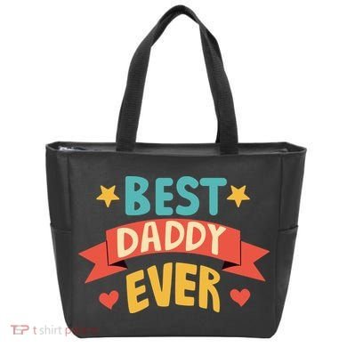 Best Daddy Ever Cute Fathers Day Gift Tote Bag