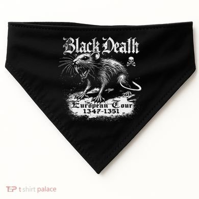 Black Death European Plague Rat Medieval History USA-Made Doggie Bandana