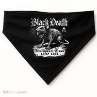 Black Death European Plague Rat Medieval History USA-Made Doggie Bandana thumb 0