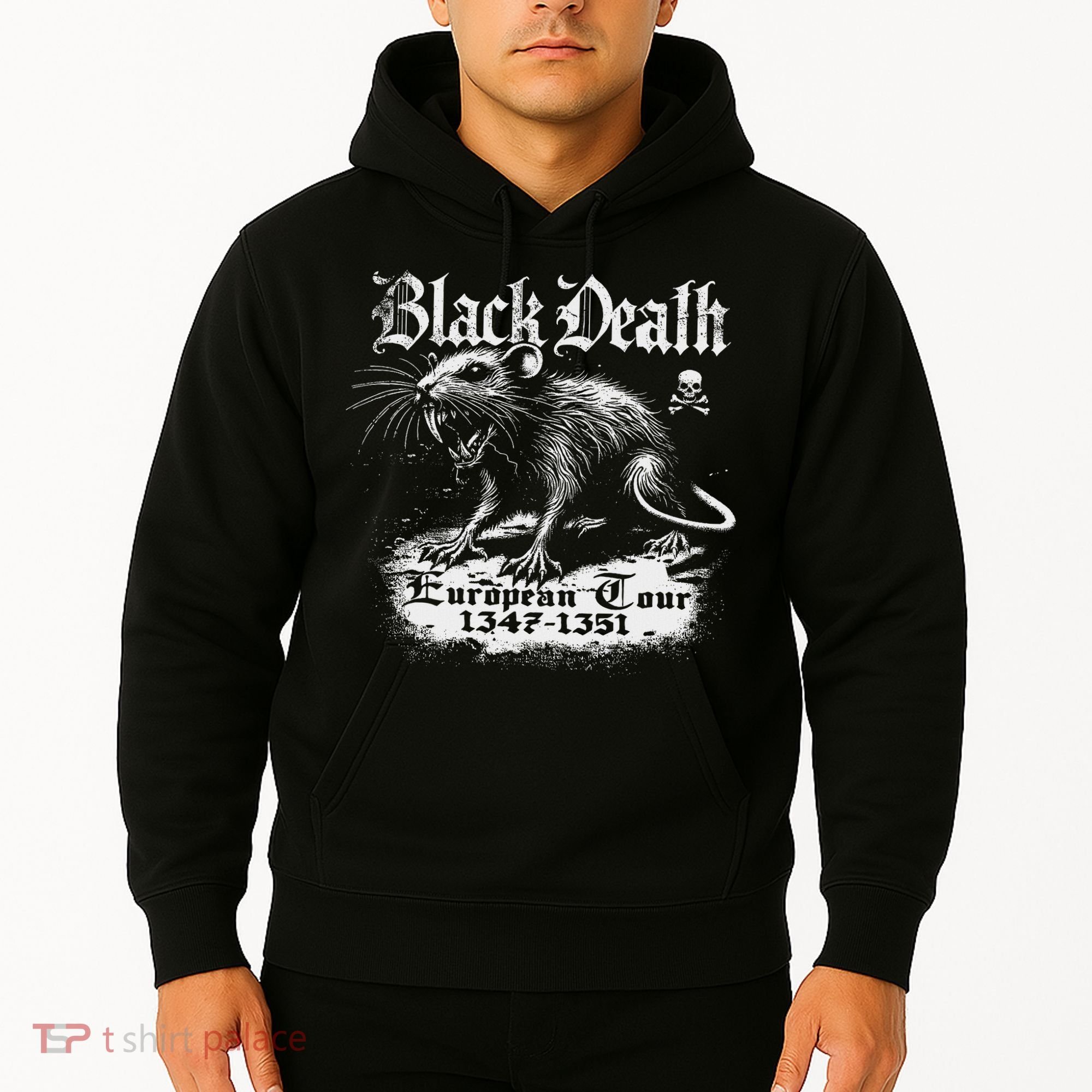 Black Death European Plague Rat Medieval History Hoodie