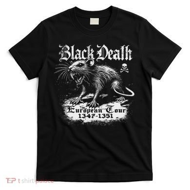Black Death European Plague Rat Medieval History T-Shirt