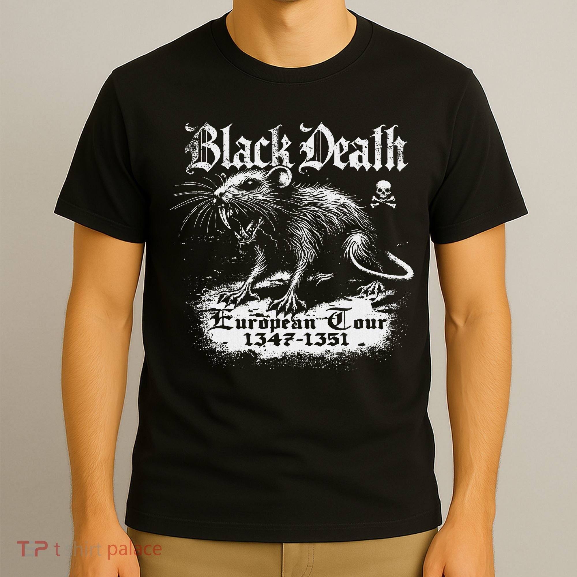 Black Death European Plague Rat Medieval History T-Shirt