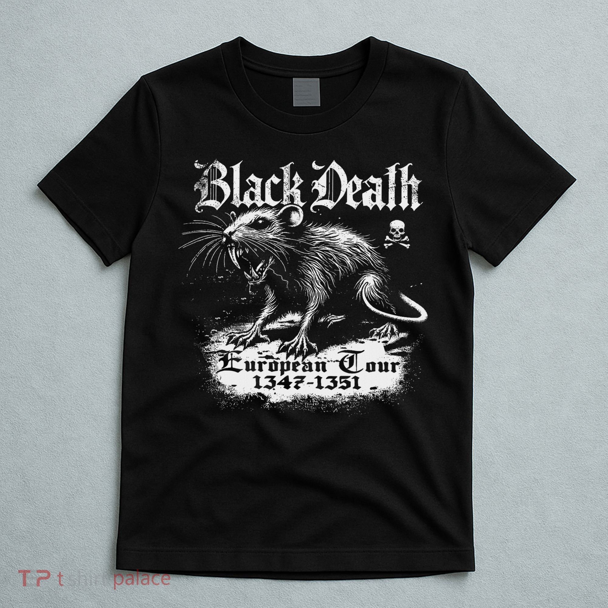Black Death European Plague Rat Medieval History T-Shirt