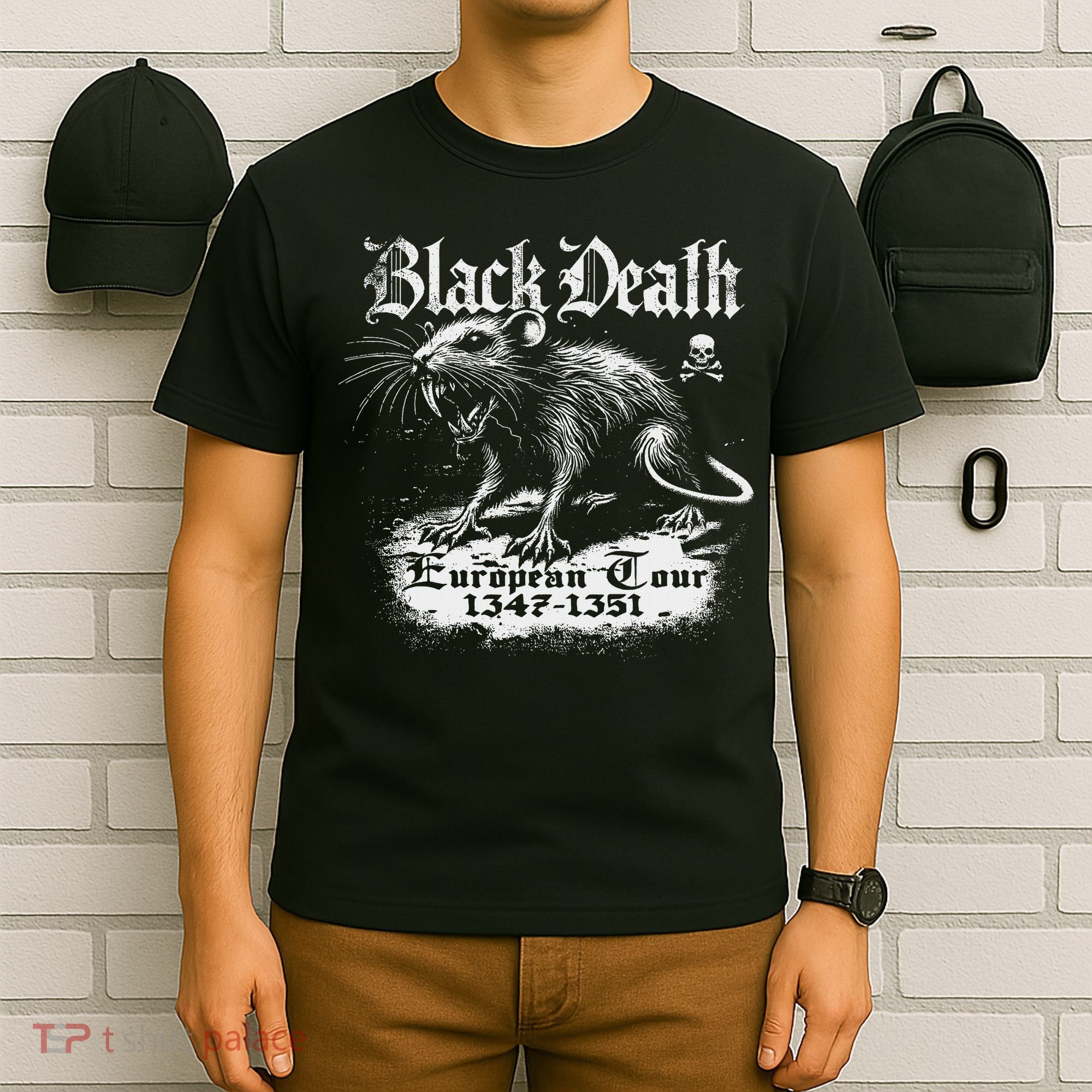 Black Death European Plague Rat Medieval History T-Shirt