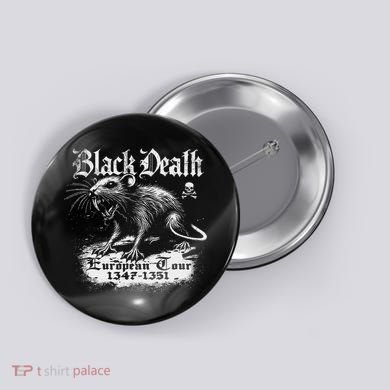 Black Death European Plague Rat Medieval History Button