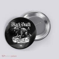 Black Death European Plague Rat Medieval History Button thumb 0