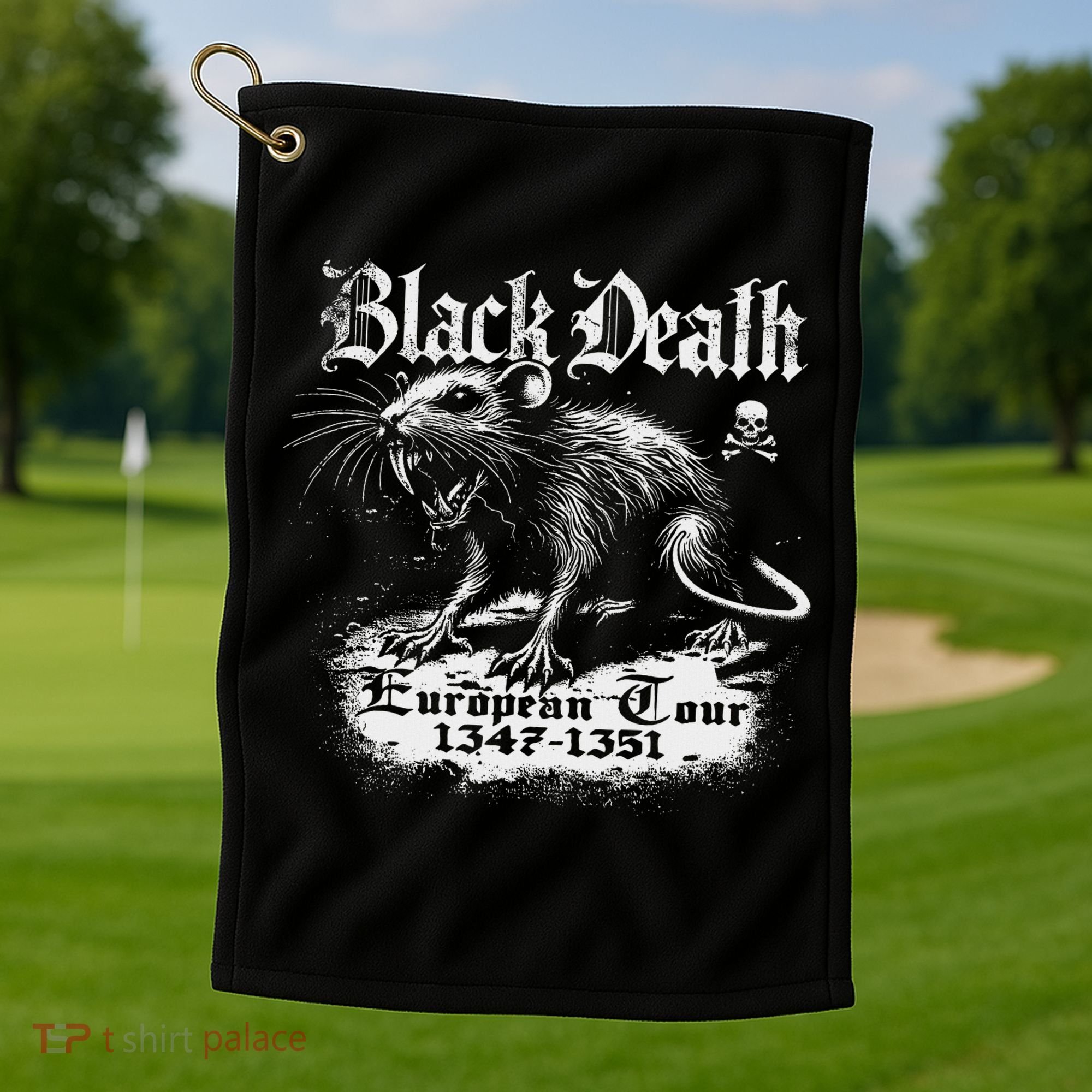 Black Death European Plague Rat Medieval History Golf Towel