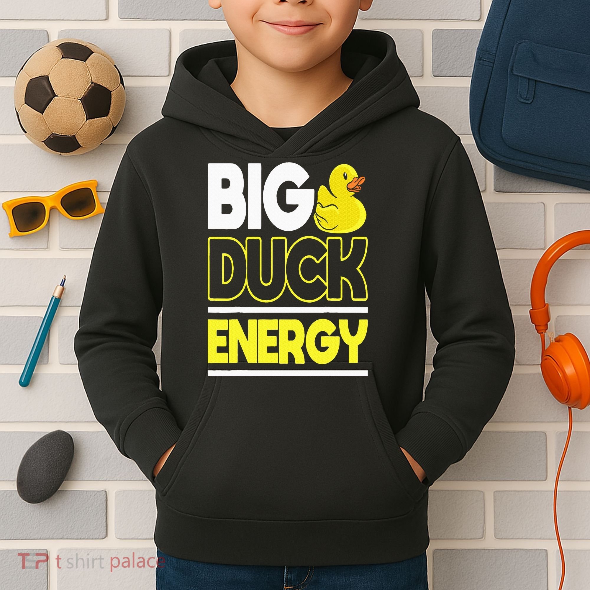 Big Duck Energy Rubber Duck Kids Hoodie