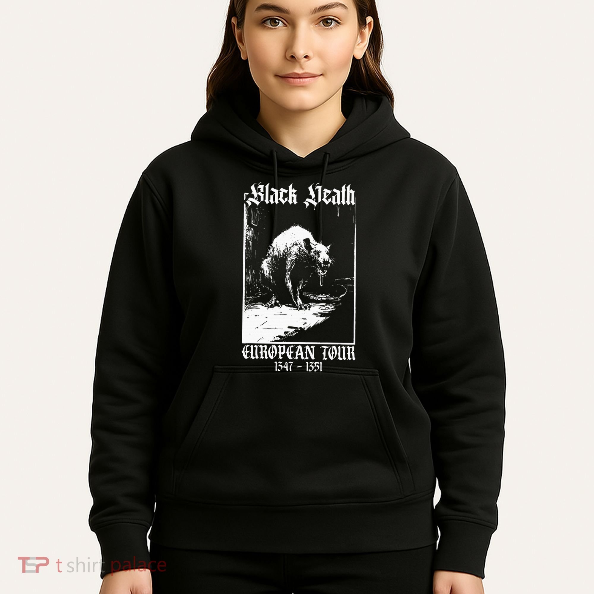 Black Death European Plague Rat Medieval Hoodie