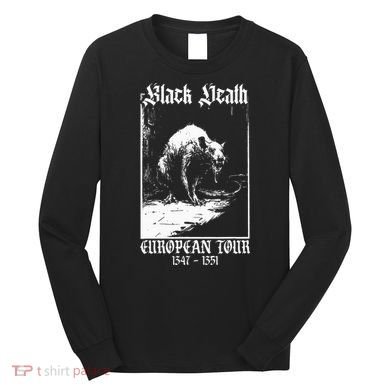 Black Death European Plague Rat Medieval Long Sleeve Shirt
