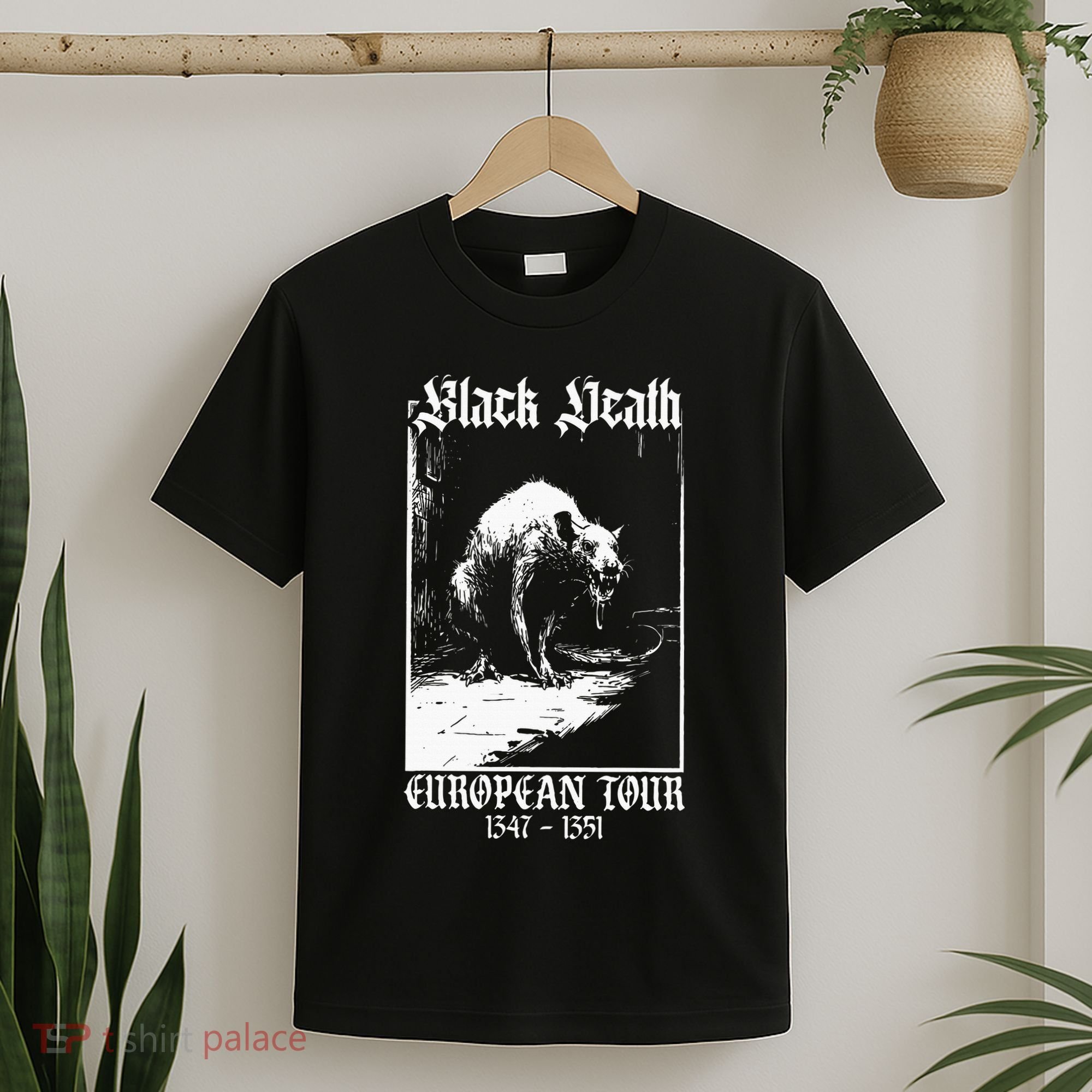 Black Death European Plague Rat Medieval T-Shirt